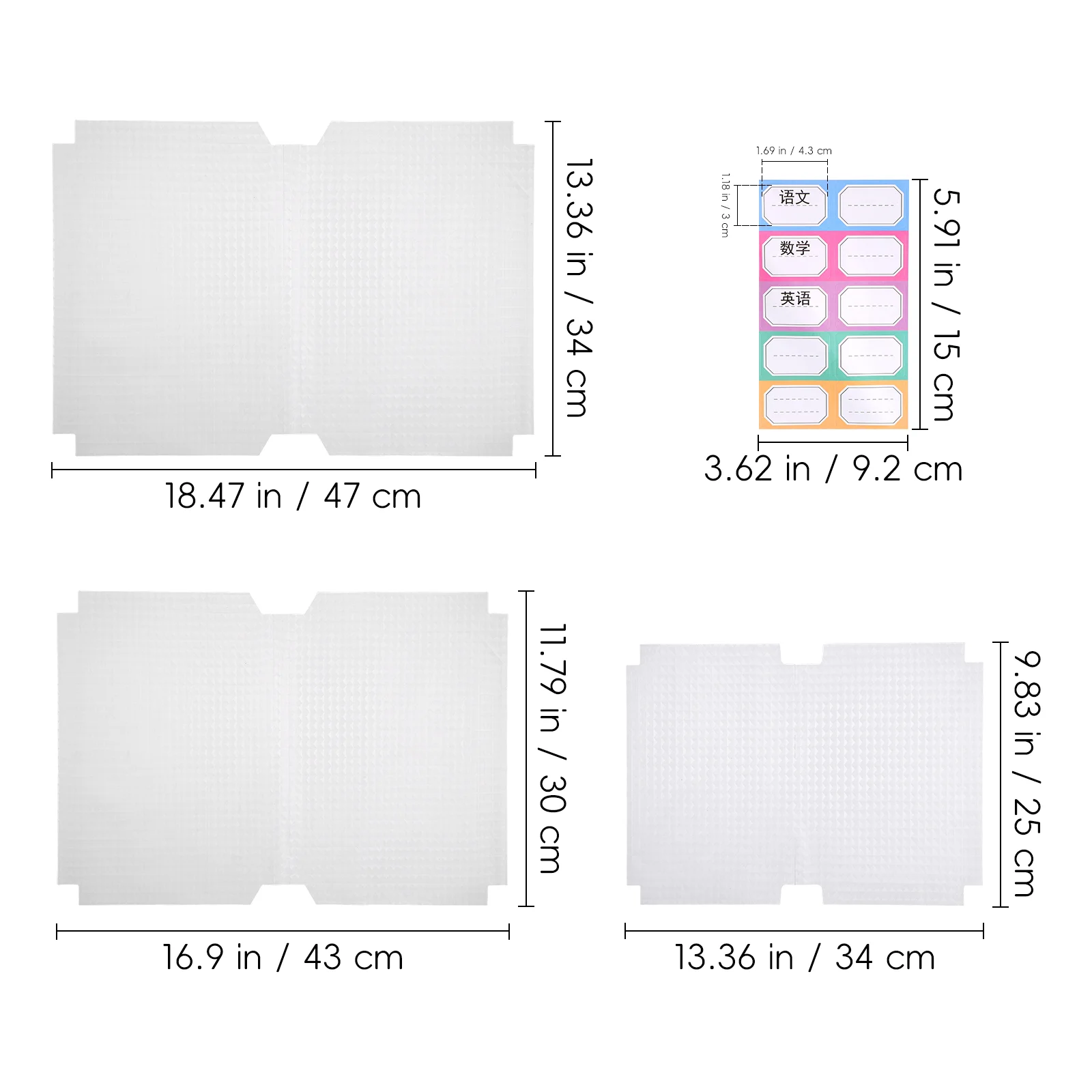 Copertina del libro in plastica con pellicola autoadesiva trasparente in materiale nubuck impermeabile di sicurezza da 30 pezzi