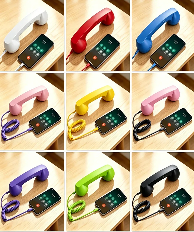 Mobile phone retro external phone handset handle type-c interface wired multi-function universal