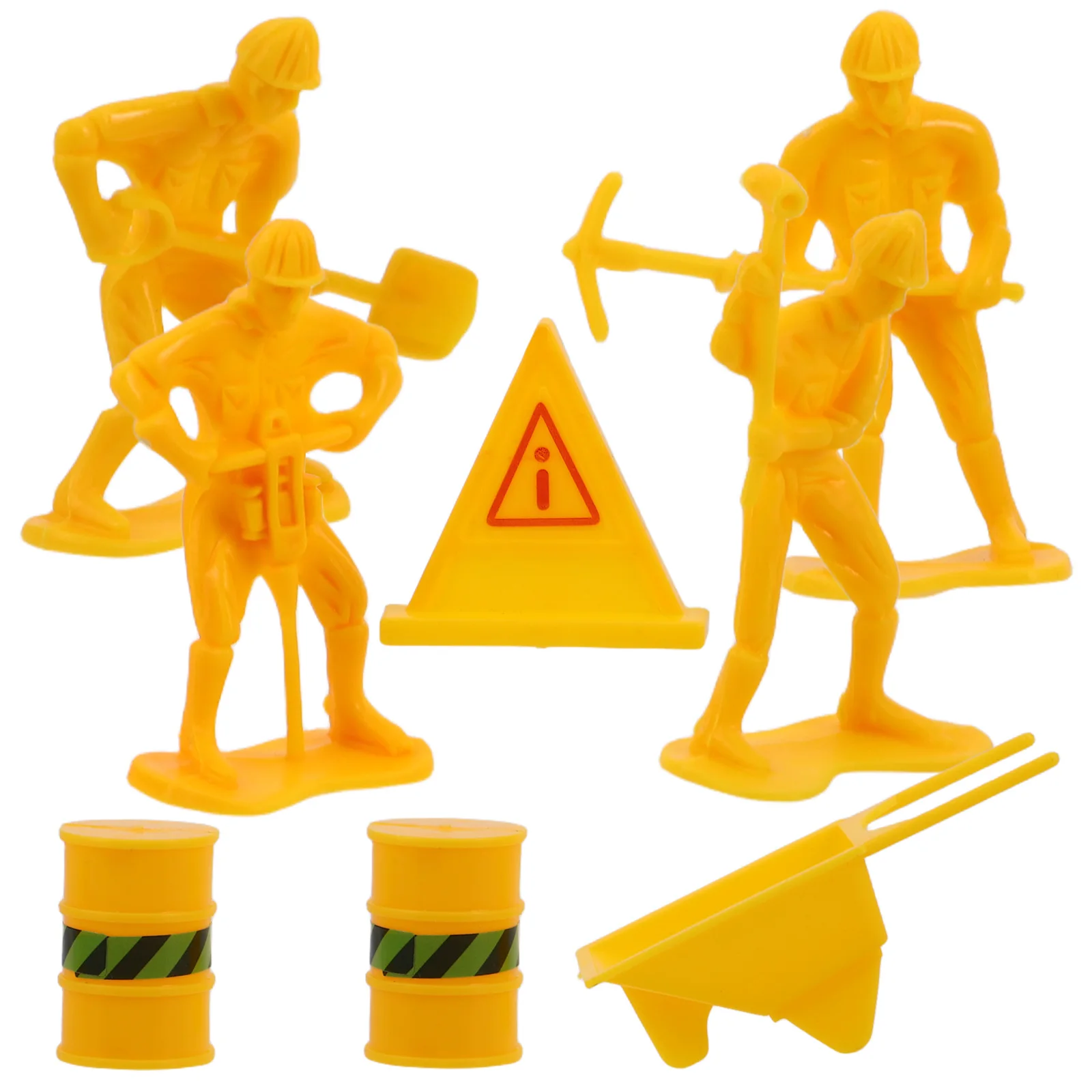 

1 Set Mini Construction Worker Models Realistic Worker Figures Cake Decorations Birthday Party Props Desktop Adornments For Cake