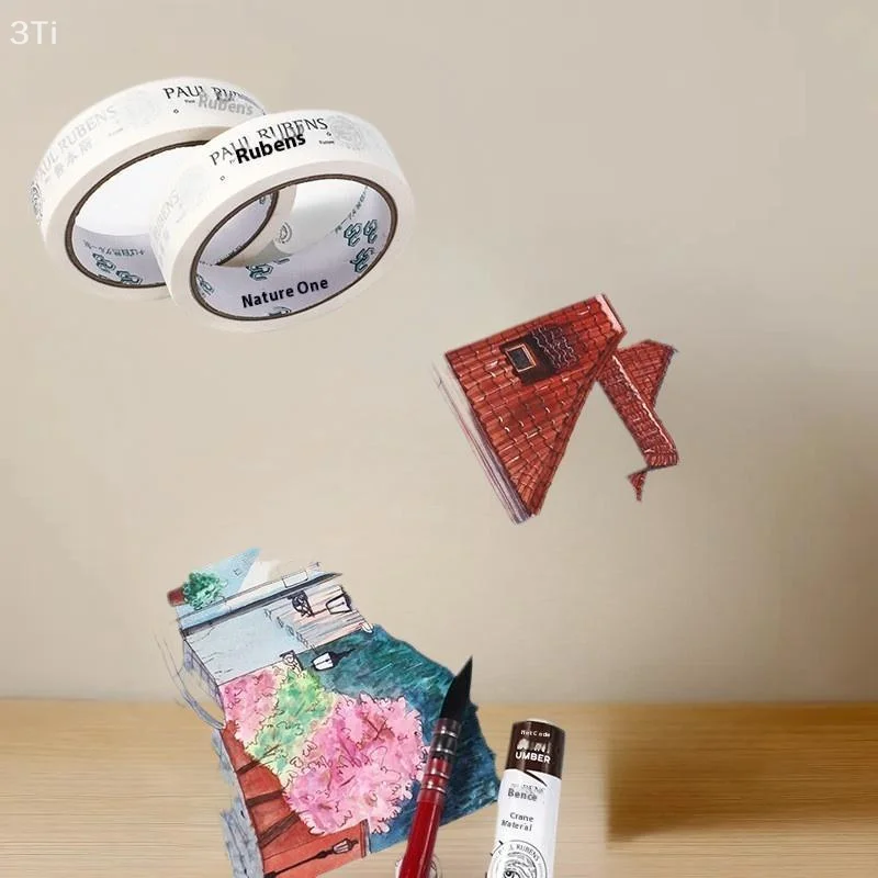 ルーベンス水彩マスキングテープ 25 ミリメートル x 20 メートルスケッチ絵画油絵アーティスト和紙テープスケッチ固定粘着跡のないテープ