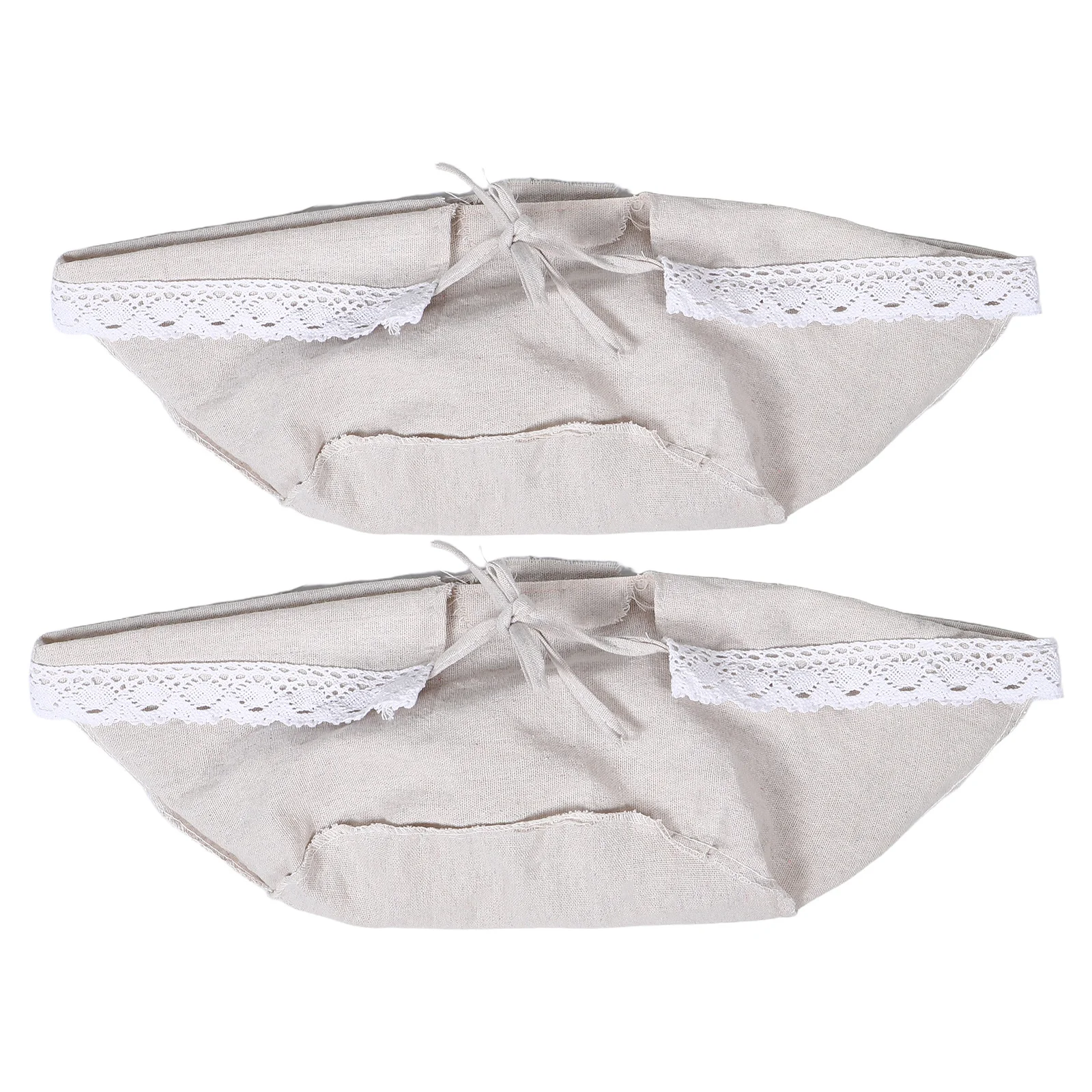 

2Pcs Woven Basket Liners Soft Fabric Cloth Liners Replacement Oval Picnic Basket Decorative Farmhouse Rustic Insert Bottom