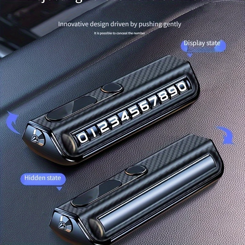 1-Piece Temporary Parking Mobile Phone Number Plate Ornament for Car, Car Window Breaker, Safety Hammer, Multi-Purpose, Cost-Effective, Essential Car Accessory, Holiday Gift