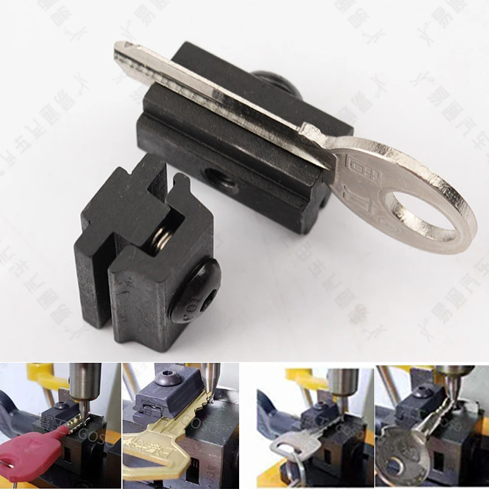 GOSO Special Vertical Clamp Locksmith Supplies Auxiliary With Tooth Opening Double-sided Tooth Fixture Flat Keys Adapter