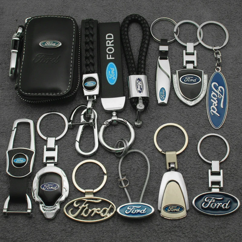 Car Logo Keychain Keyring for Ford Mustang Focus3 2 Transit Ecosport Edge Fiesta Escape Kuga Mondeo Fusion Ranger Key Ring Chain