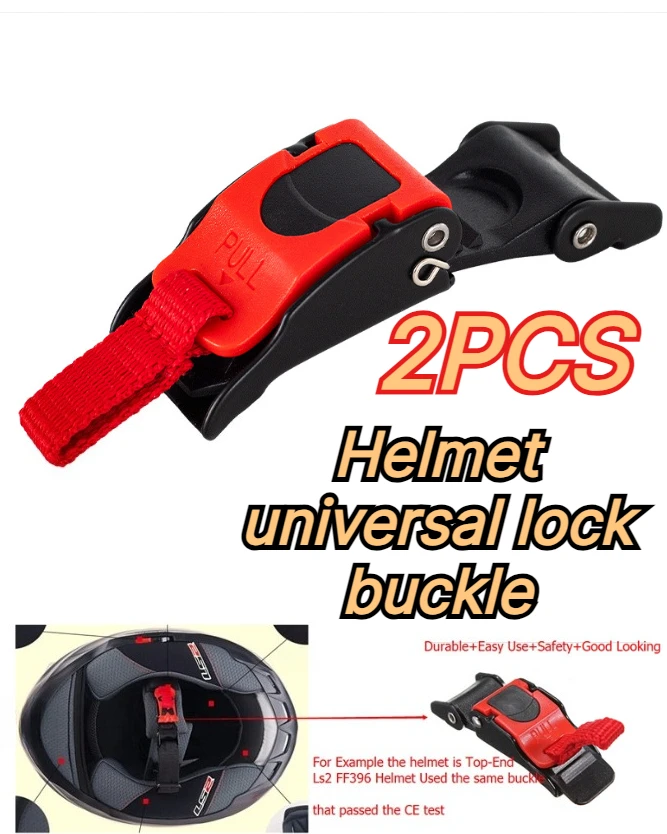 2Pc Quick Release Buckle Motorcycle Helmet Strap Universal Off Road Full Helmet Buckle Electric Vehicle Helmet Replacement clips