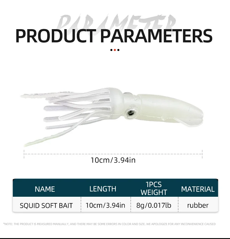 ShareShark 5 Stück/Set 10cm Bionischer Tintenfisch-Köder Künstlicher Meeresfischerei-Köder Outdoor-Angelzubehör – Detail 2