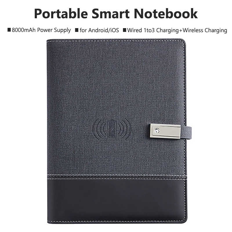 

A5 Smart Notebook Wireless Charging Note Book for Student Designer Business Man Record Notes Drawing Bluetooth Writing Notepad