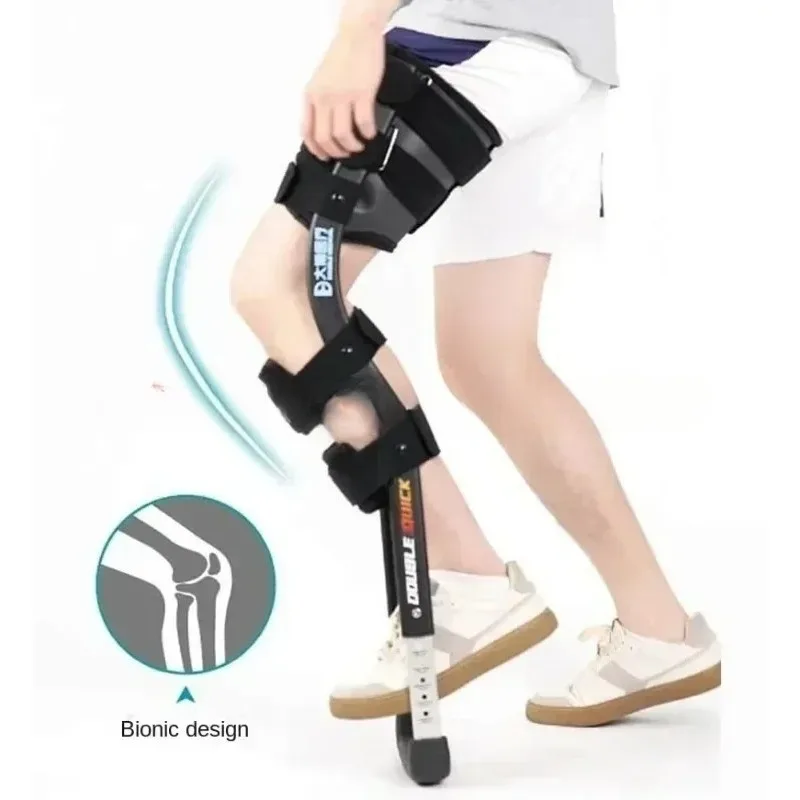 Support Free Rehabilitation Mobility Aids Knee Walker Single-Leg Telescoping Assisted Walking Training Stick Hands Free Crutch