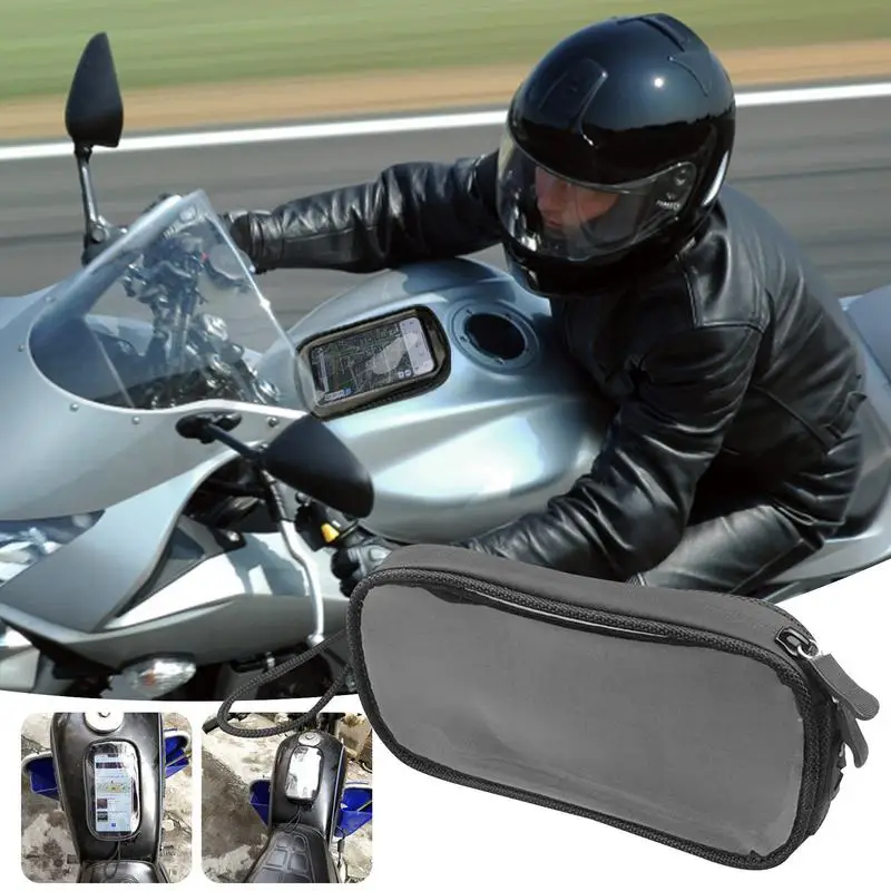 Motorcycle Phone Tank Bag  Waterproof Motorcycle Tank Backpack Magnetic Phone Holder  Motorcycle  Fuel Tank Transparent Bag