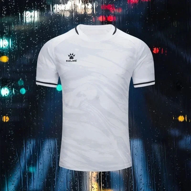 

3D Printed New KELME Sports T-shirt Football Training Set Short Sleeved Casual Outdoor Running Fitness Breathable Top MOTO