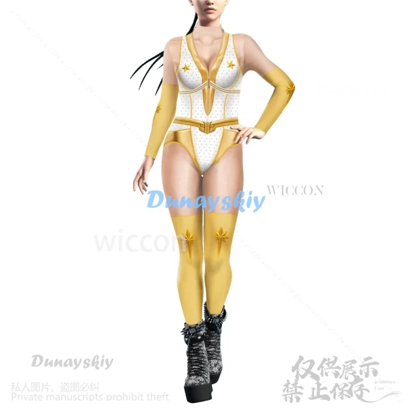 Anime Movie Cos Star Hero Light Cosplay Costume Roleplay Jumpsuit Sexy Girls Women Zentai Party Christmas Bodysuit Halloween Cos