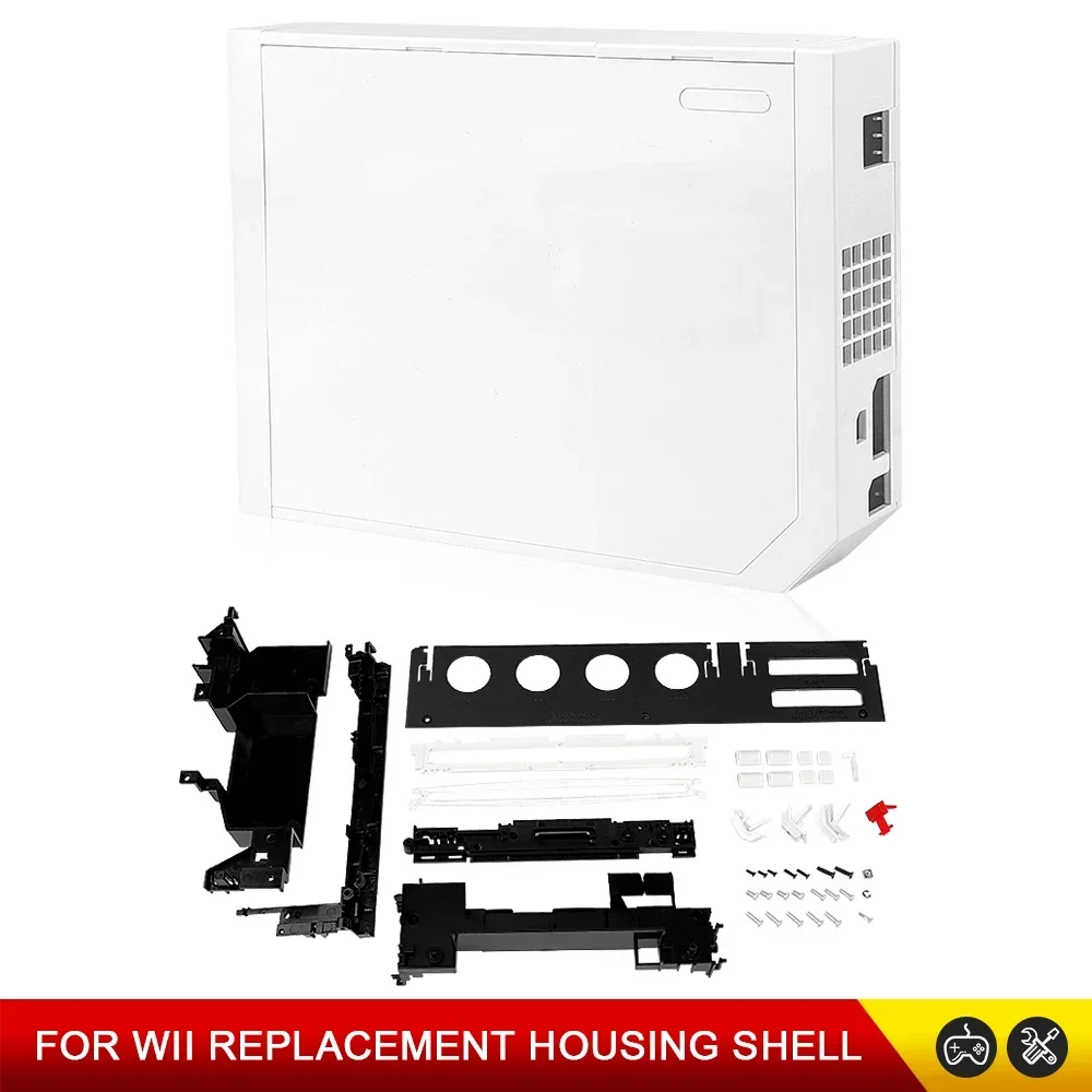 NEW Full Set For Wii Full Case Cover Housing Shell With Buttons Transparent Black Color Housing Shell Case For Wii Gaming Consol
