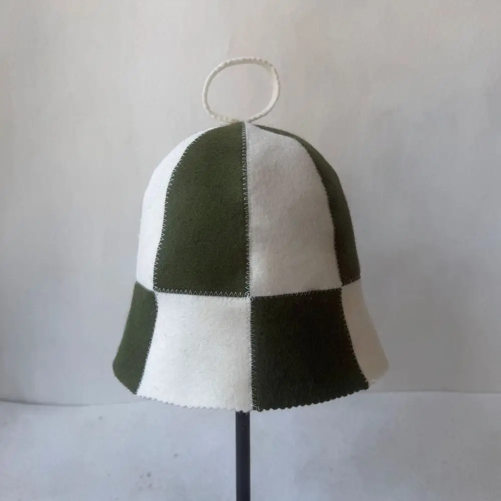 Wool Sauna Hat Felt Cap Heat Insulation For Russian Banya Spa Accessories Breathable Protective Headgear Steam Bath Gear