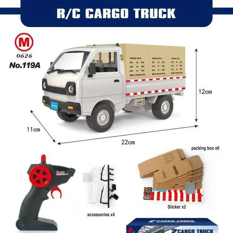 Wpl Remote Controlled Small Cargo Truck Floating Rc Car Van Small Truck Micro Truck Pickup Simulation Remote Control Box Truck