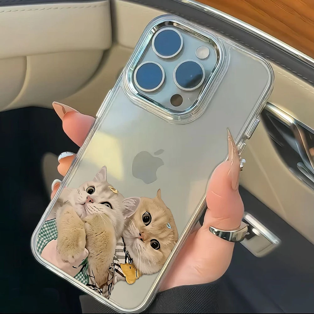 Soft Tpu Phone Case For Samsung Galaxy S26 S24 S25 Plus Ultra A57 A56 A55 A36 A37 A07 A17 A26 Bumper Cover Korean Cute Cat Shell