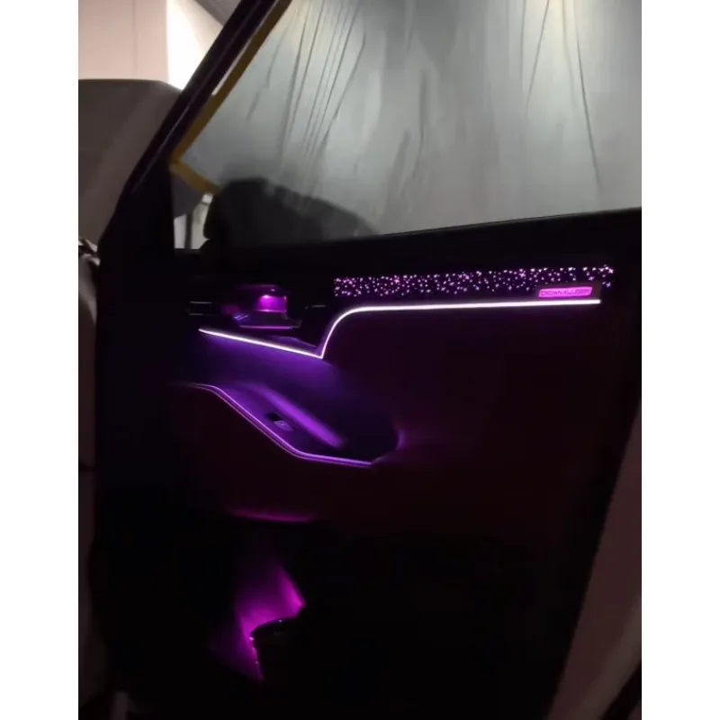 ICarsin Upgrade Symphony Led Car Interior Ambient Light for Toyota Highlander/Crown Kluger 2021-2024 Trim Decoration Accessories