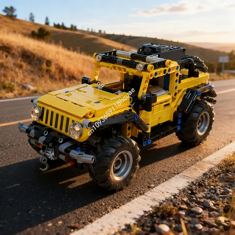 687 elementów MOC Jeep Wrangler Sterowany na Zdalnie Model Techniczny Prezent na Boże Narodzenie Klocki Konstrukcyjne Zabawka DIY Klocki dla Dzieci
