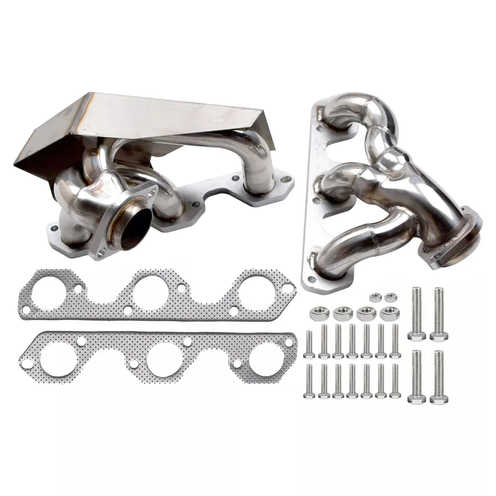 Stainless Steel Shorty Exhaust Header Manifold Kit For Jeep Wrangler JK 3.8L V6 2007-2011