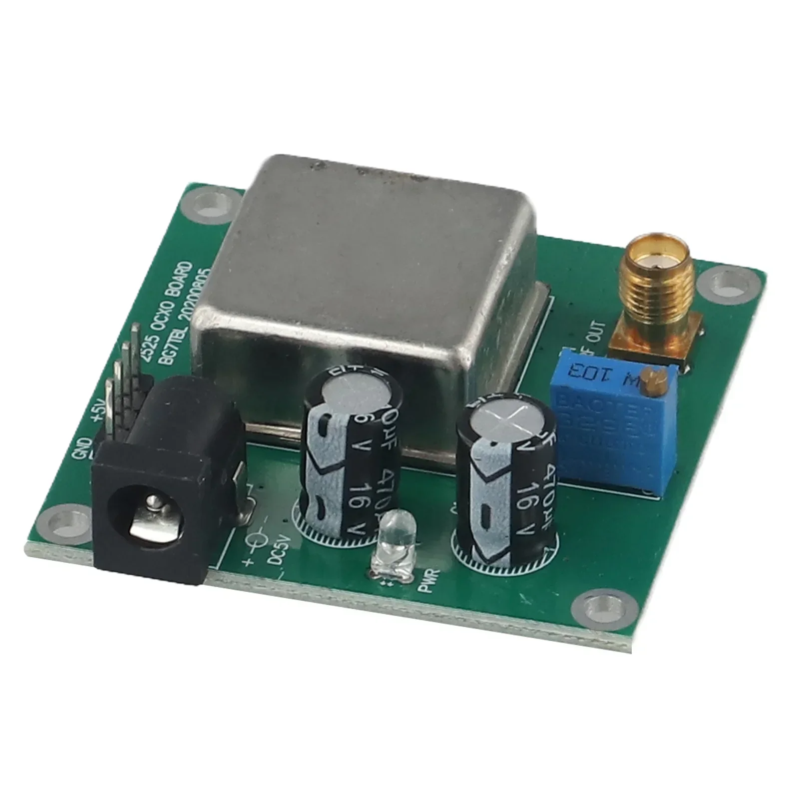 Green Color 10MHz OCXO Board 10MHz Sine Wave SMA Interface Sturdy And Practical 100g Weight 5V 0.5A Power Supply