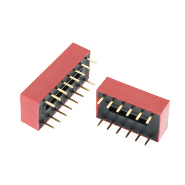 2.54MM Red Toggle DIP Switch DS- 1/2/3/4/5/6/7/8/9/10/12 pos DIP
