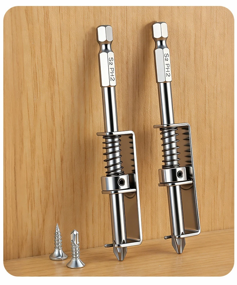 Federgespannter Schraubenhalter-Bit, Universelles Anti-Rutsch-Schraubengreifer-Werkzeug, Schraubendreher-Bit-Halter, Schrauben-Fixierklemmen-Set – Detail 10