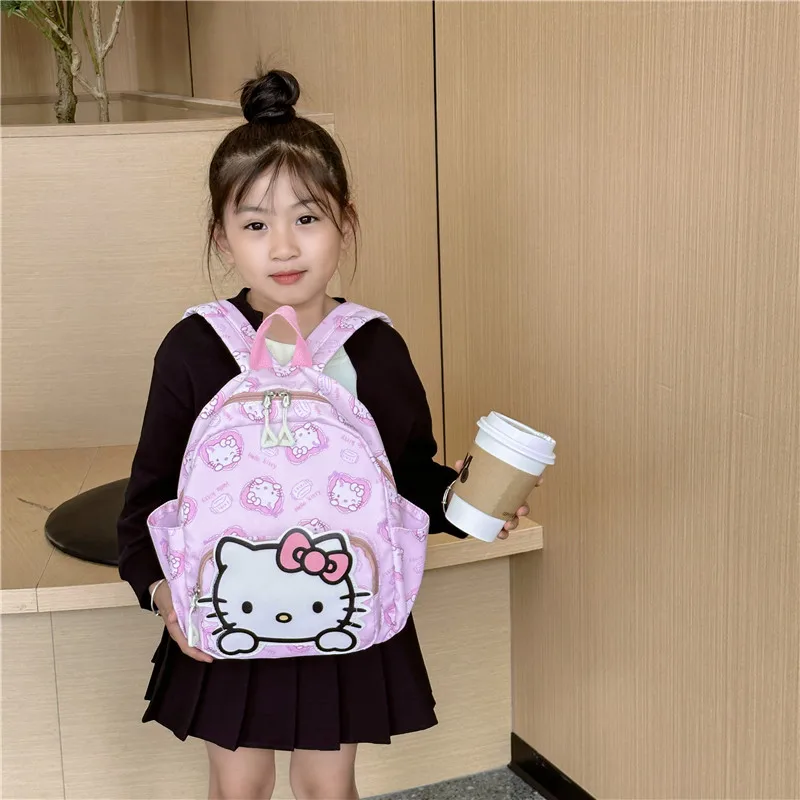 Anime Cartoon Kuromi Melody Cinnamoroll Backpack Boys Girls Cartoon Hello Kitty Kawaii Canvas Fashion Children's Schoolbag