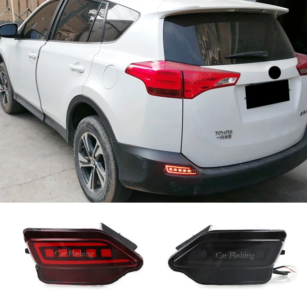 

For Toyota RAV4 RAV 4 2013 2014 2015 Car Rear Bumper Light Warming turn Signal Reflector Lamp brake light Fog Lamp