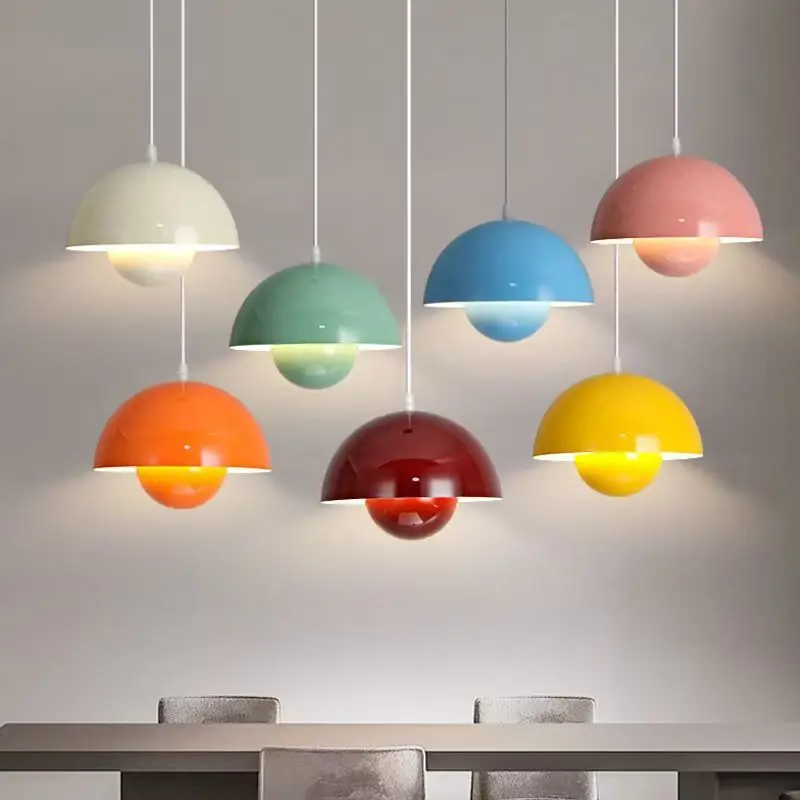 Modern Minimalist Nordic multicolor Artpad Bud glass stone LED Pendant Lights Lustre Lamps for Living Room Decoration Chandelier