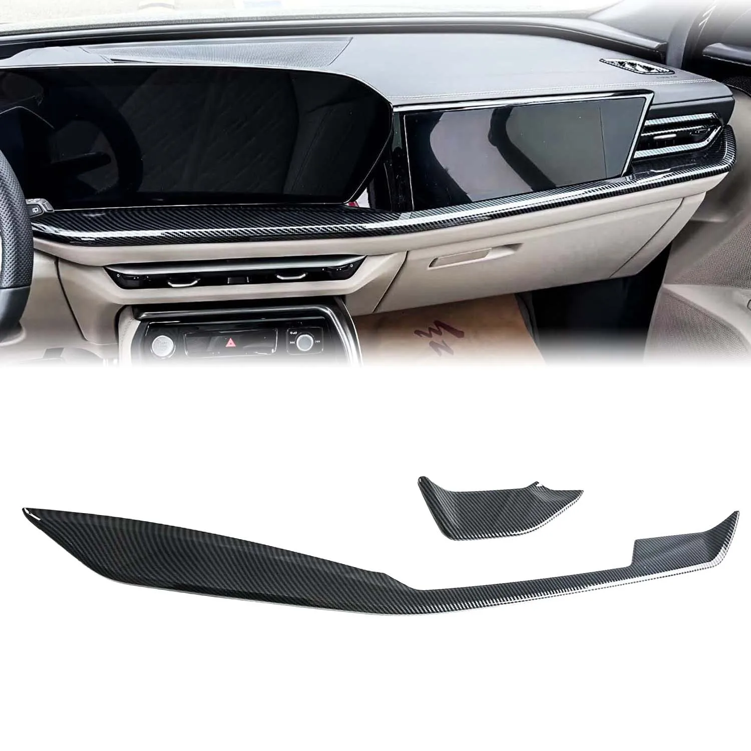 For Audi Q5 Q5L GU 2025 2026 2027 ABS Interior Center Console Decorative Trim Strip Car Styling Accessories 2pcs (ONLY For LHD)