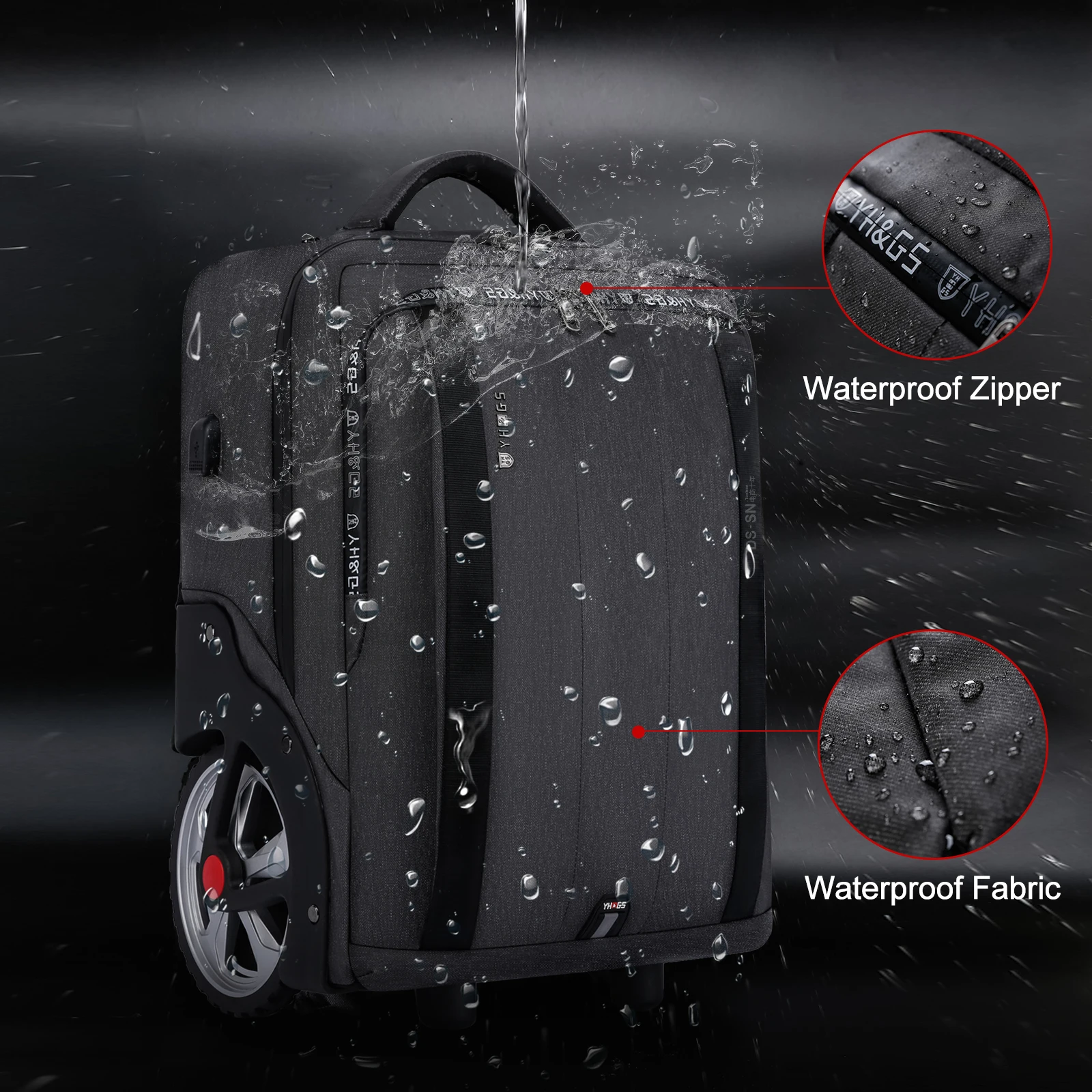 20 inch Travel on Wheels Trolley Backpack Business Climb stairs Luggage Travel Suitcase Bag Waterproof Rolling Luggage Portable