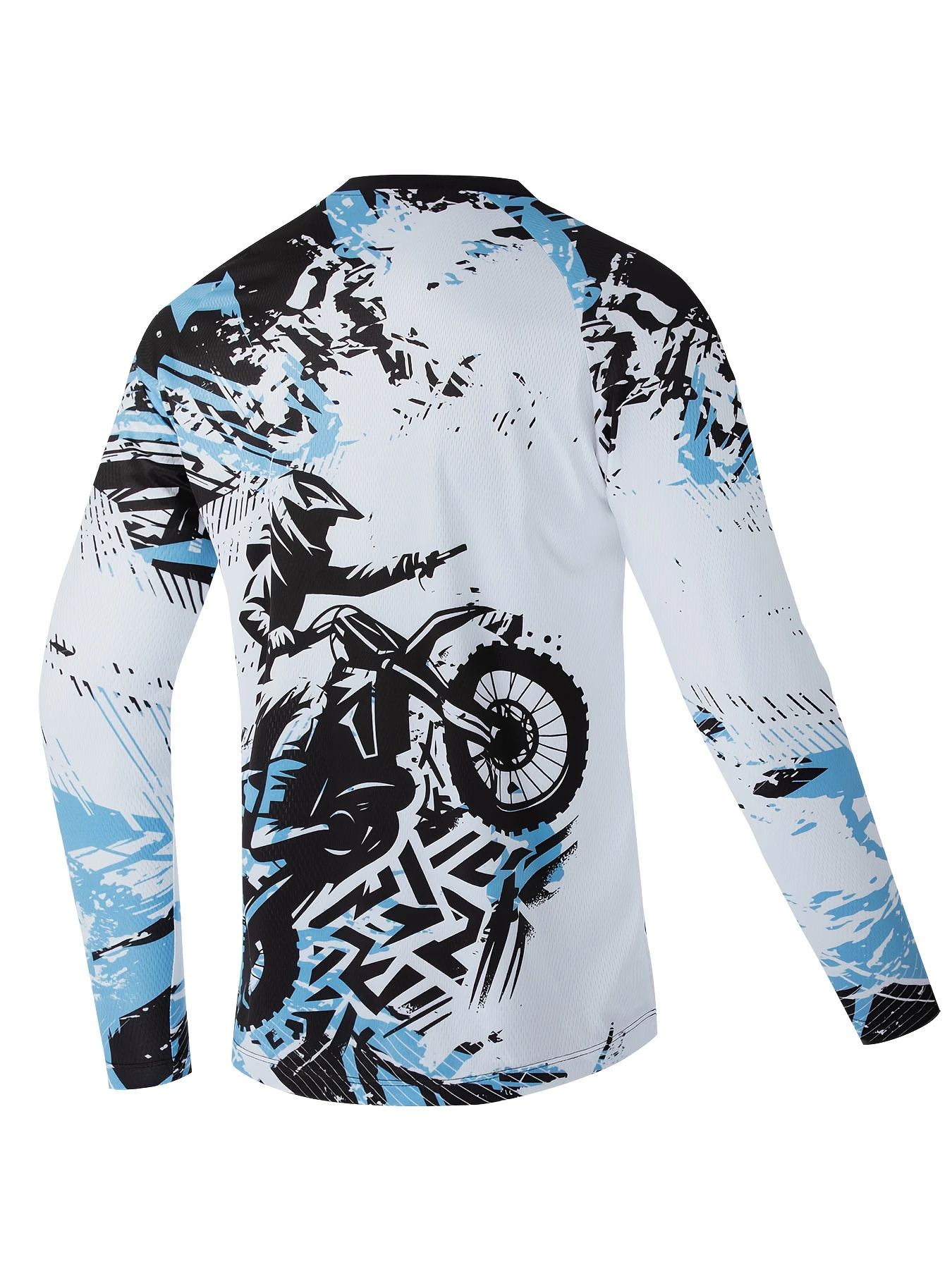 Herren Motocross-Fahrer-Print Langarm-MTB-Trikot Atmungsaktiv Schnelltrocknend Mountainbike Outdoor-Reit-T-Shirt Familien-Partnerlook-Oberteile – Detail 8