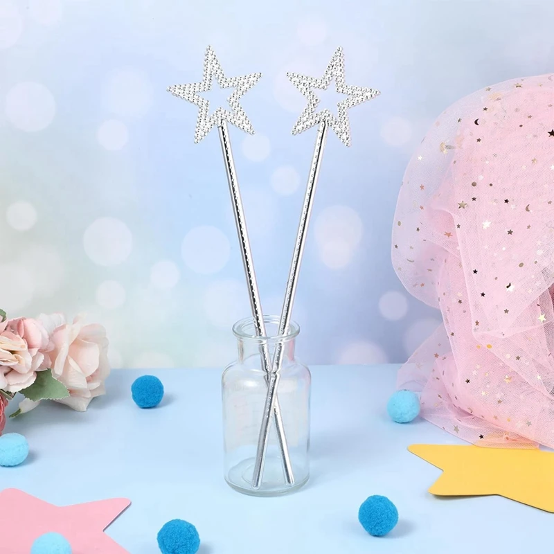 Princess Magic Wand, Fairy Wand Sparkling Star Wand For Costume Props Role Play Birthday Party Decoration