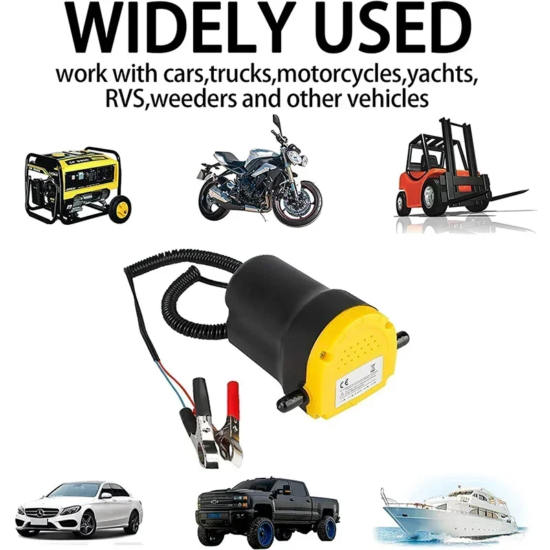 

12V Car Engine Oil Pump New Style Electric Oil Diesel Fluid Pump Suction 60W Extractor with Tubes for Auto Boat Motorcycle Vans