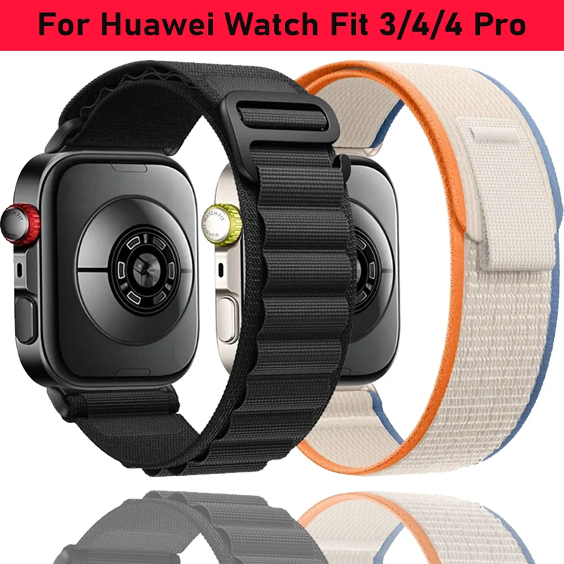 Offizielles Alpine Loop Nylon-Armband für Huawei Watch Fit 3/4 Pro Sports Trail Atmungsaktives Armband Huawei Watch Fit 4 Uhrenarmband