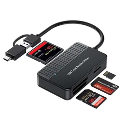 Typ c USB 3,0 Kartenleser 5 Gbit/s schnelle Daten übertragung 4 Ports Micro SD TF MS Pro Duo Kamera Qualität Speicher kartenleser Schreiber