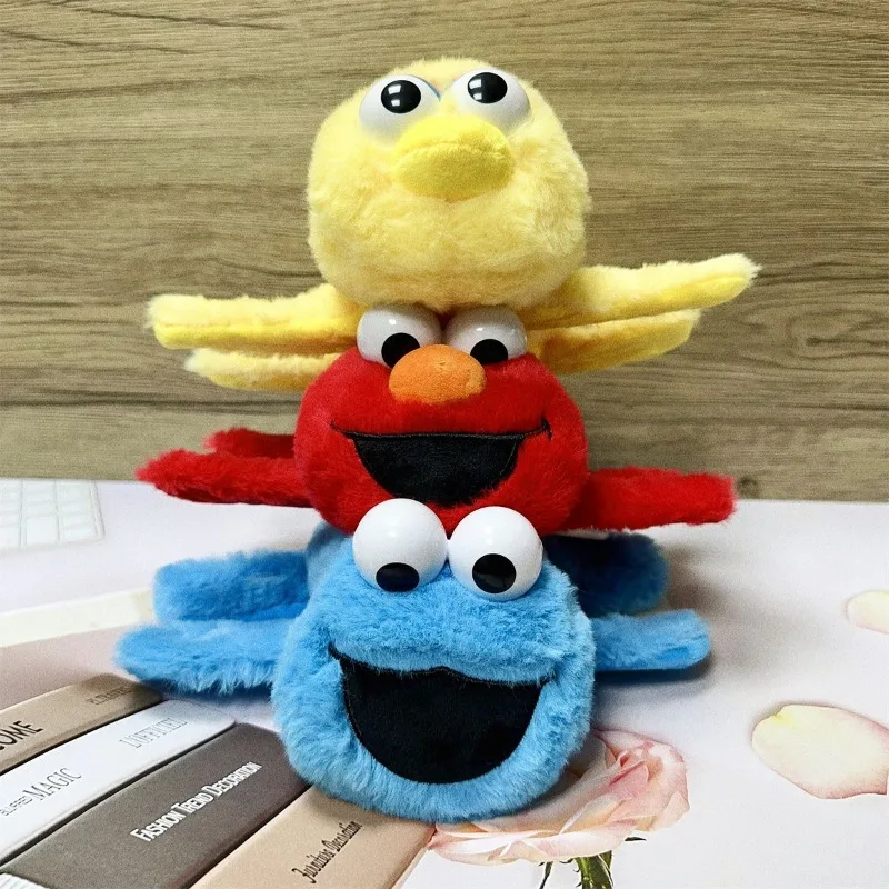 Hasbro Sesame Street Animation Peripheral Cartoon Cute Papa Coin Purse Elmo Cookie Monster Big Bird Toy Storage Bag Wholesale