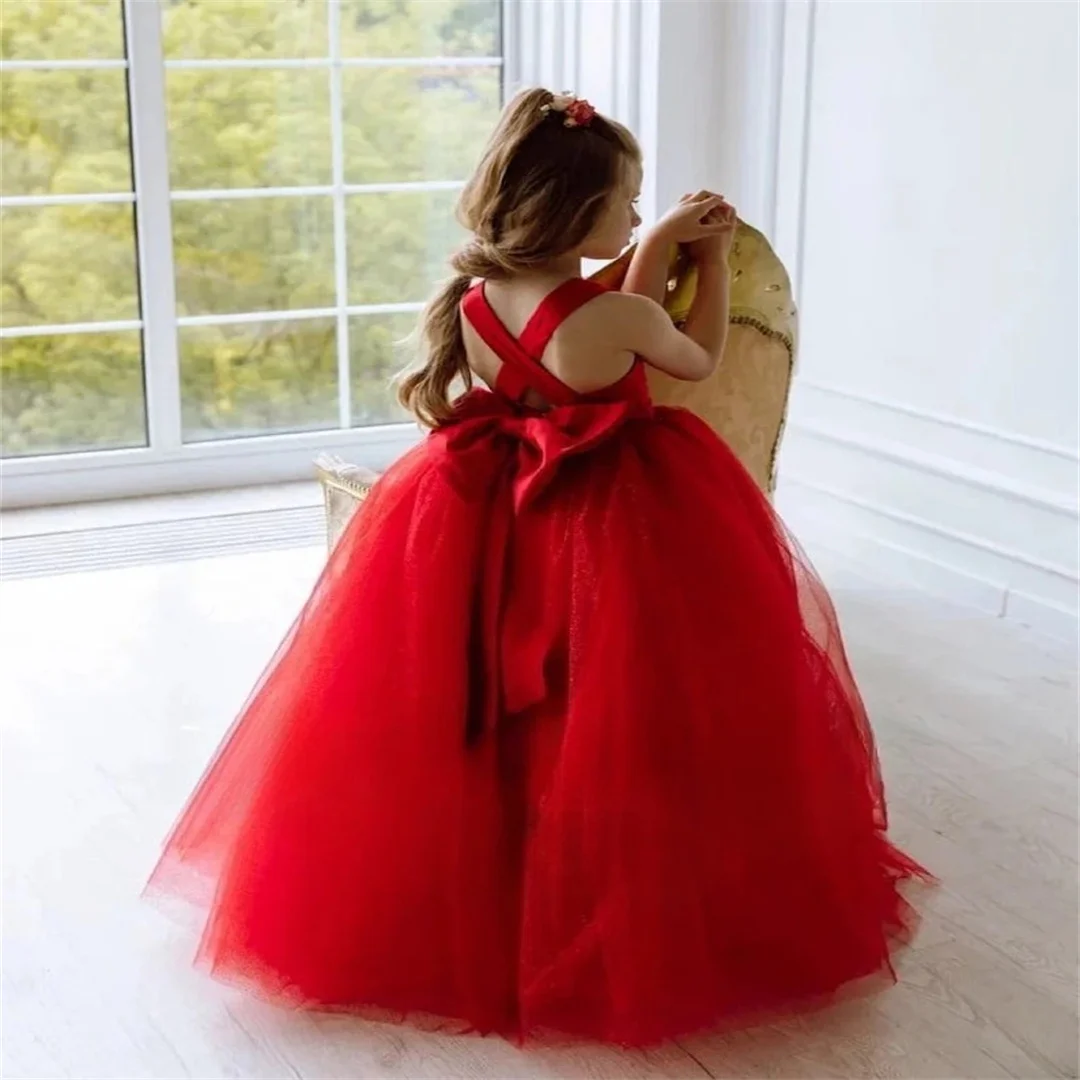 robe-de-demoiselle-d'honneur-rouge-a-paillettes-tutu-en-tulle-robe-de-mariee-avec-traine-robes-de-princesse-en-satin-pour-fete-et-mariage