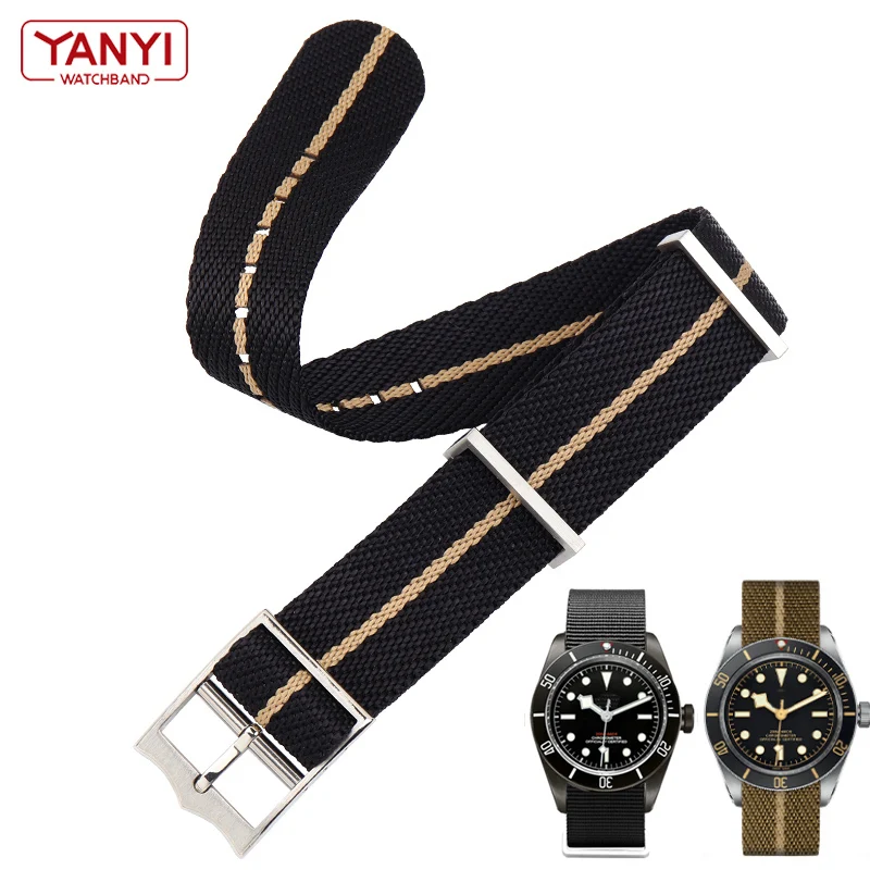 Nylon watchband For omega rolex seiko tudor Black Bay watches band 20mm 22mm Canvas watch strap Military Nylon Bracelet