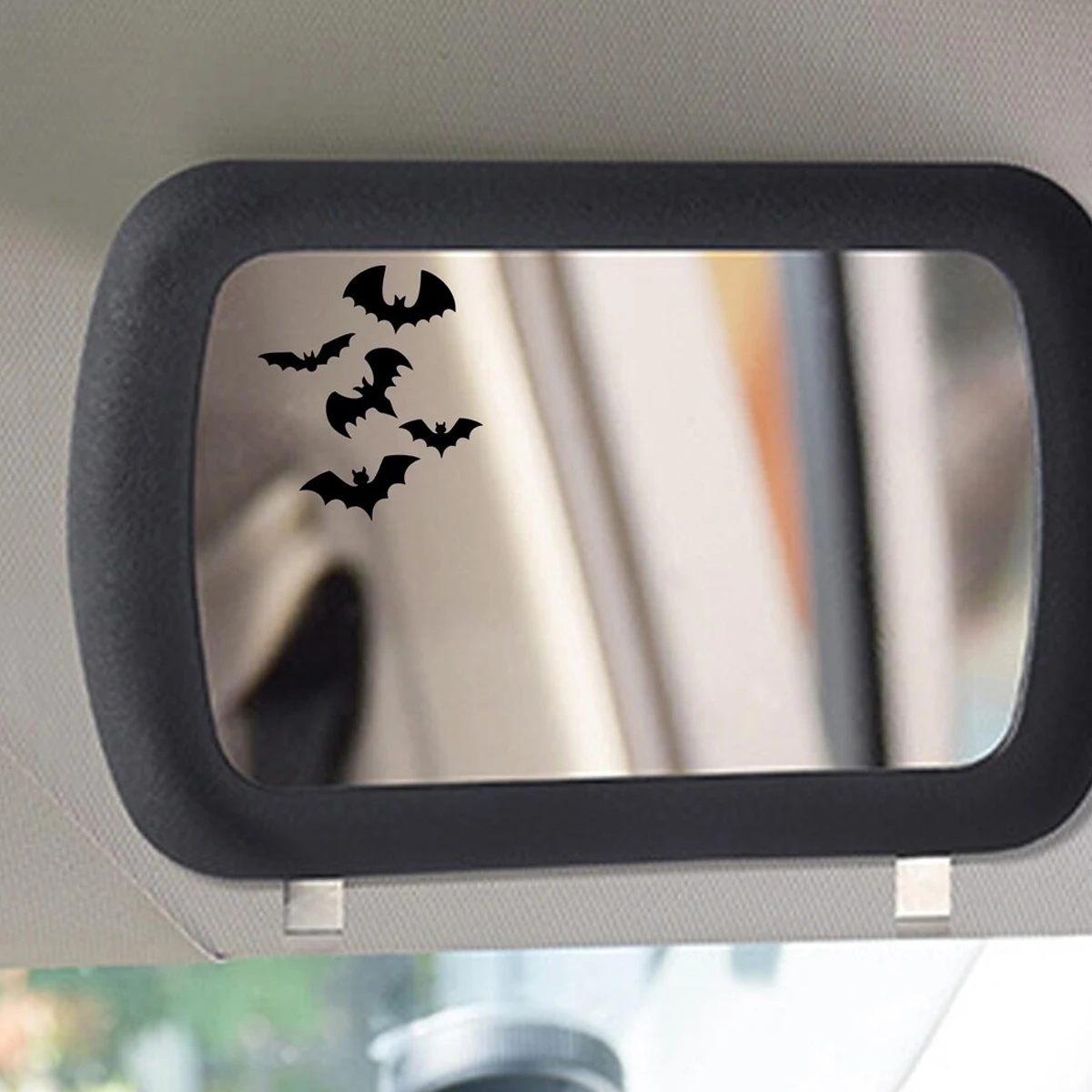 Mini Bat Halloween Stickers for Cars Detachable Rearview Mirror & Windshield Decals Small Hidden Spooky Bat Designs
