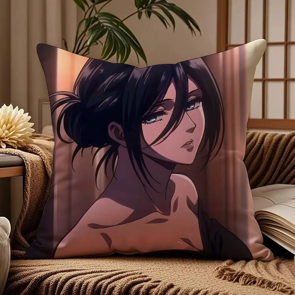 

Anime A-Attack O-On T-T-Titan Pillow Case Comfort Sofa Bed Silky Elegant Invisible Zipper Custom Decorative Cushion Cover