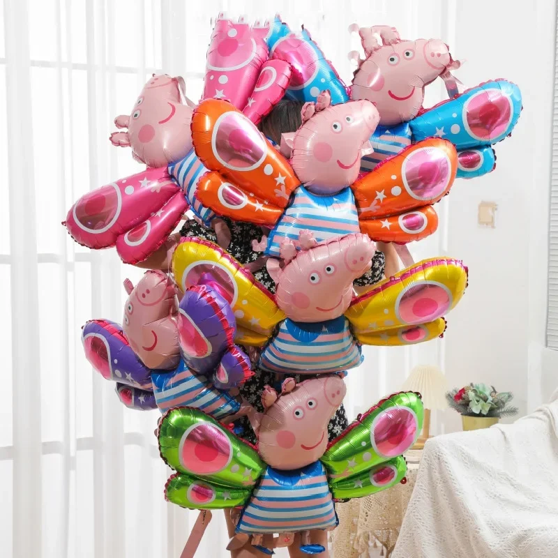 Peppa Pig Balloon George Balloon Accessories Girls Boy Kawaii Pig Balloon Room Decoration Birthday & Theme Party Fun Toys New