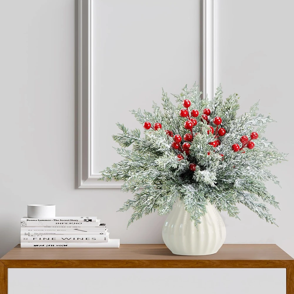 20/40pc Künstliche Pflanzen Zypresse Blätter Weihnachten Baum Hause Zimmer Tisch Dekoration Outdoor Hof Garten Hochzeit Blume Diy geschenk – Detail 5