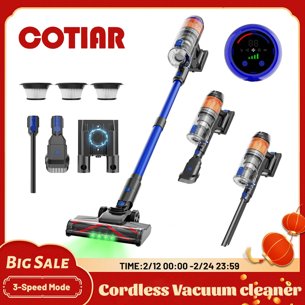 

Беспроводной пылесос COTIAR R11 500W 50KPA для шерсти животных и ковров, 60 минут работы, длинный шланг, для чистки диванов и уборки дома