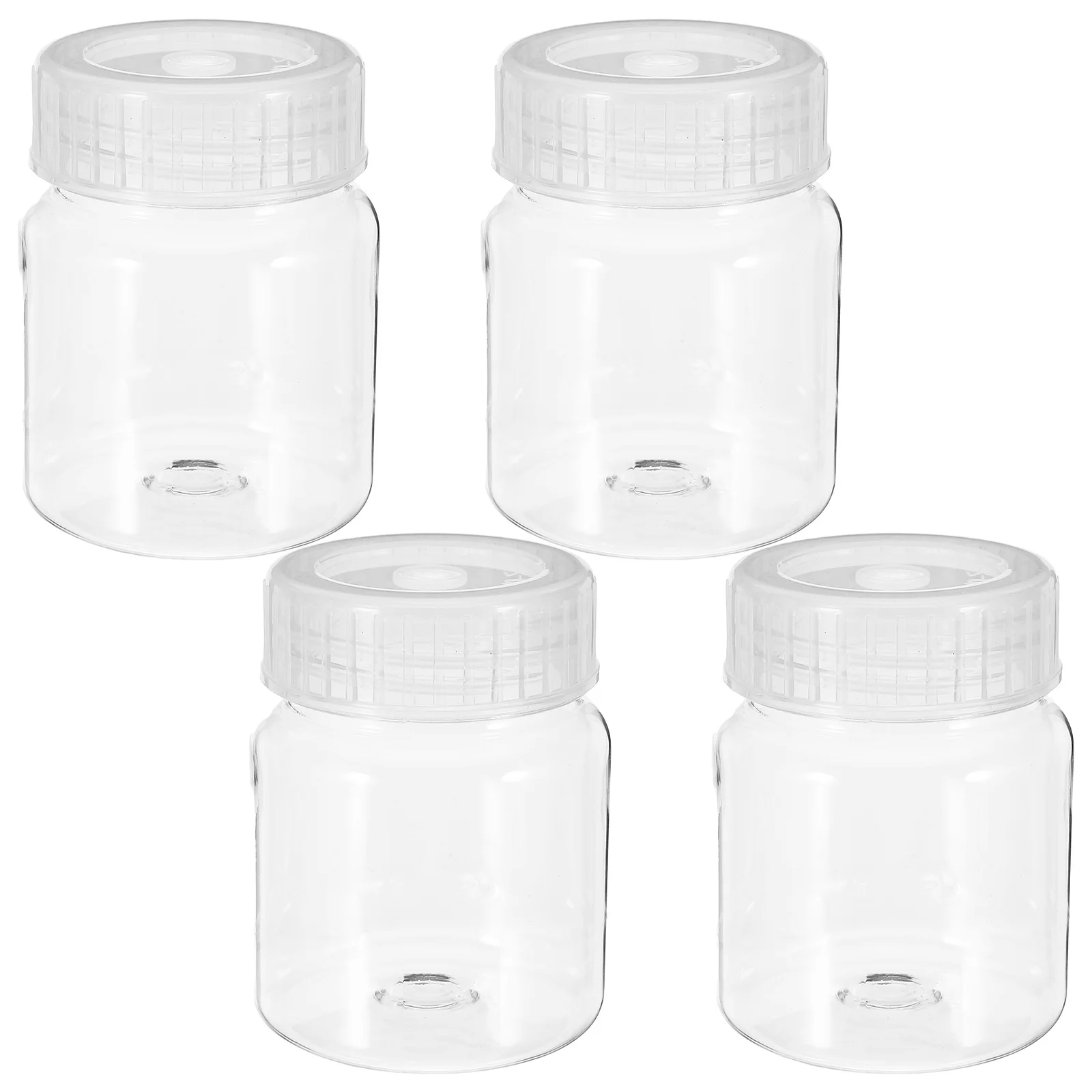 

4pcs 240Ml Wide Mouth Plastic Bottles High Temperature Resistant Lab Sample Containers For Tissue Culture Reagent Storage Water
