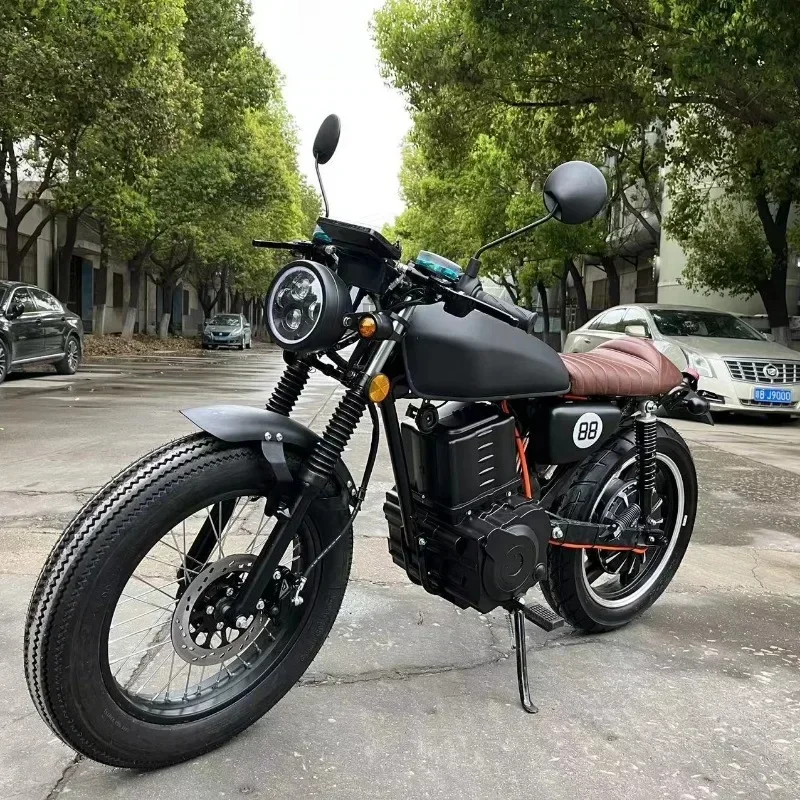 Luyuan Luyuan Motorcycle2025 الطاقة الجديدة أحدث 2000 واط 72 فولت دراجة نارية بطارية ليثيوم المصنوعة في الصين CG الكهربائية خمر ريترو موتو