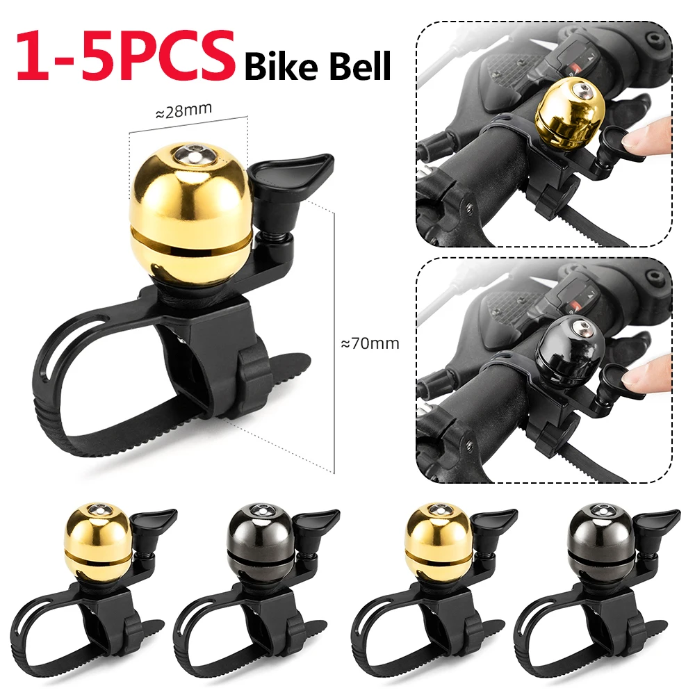 1-5PCS Bicycle Bell Alloy Mountain Road Bike Horn Sound Alarm Portable For Safety Cycling Handlebar Bicycle Call Accessories