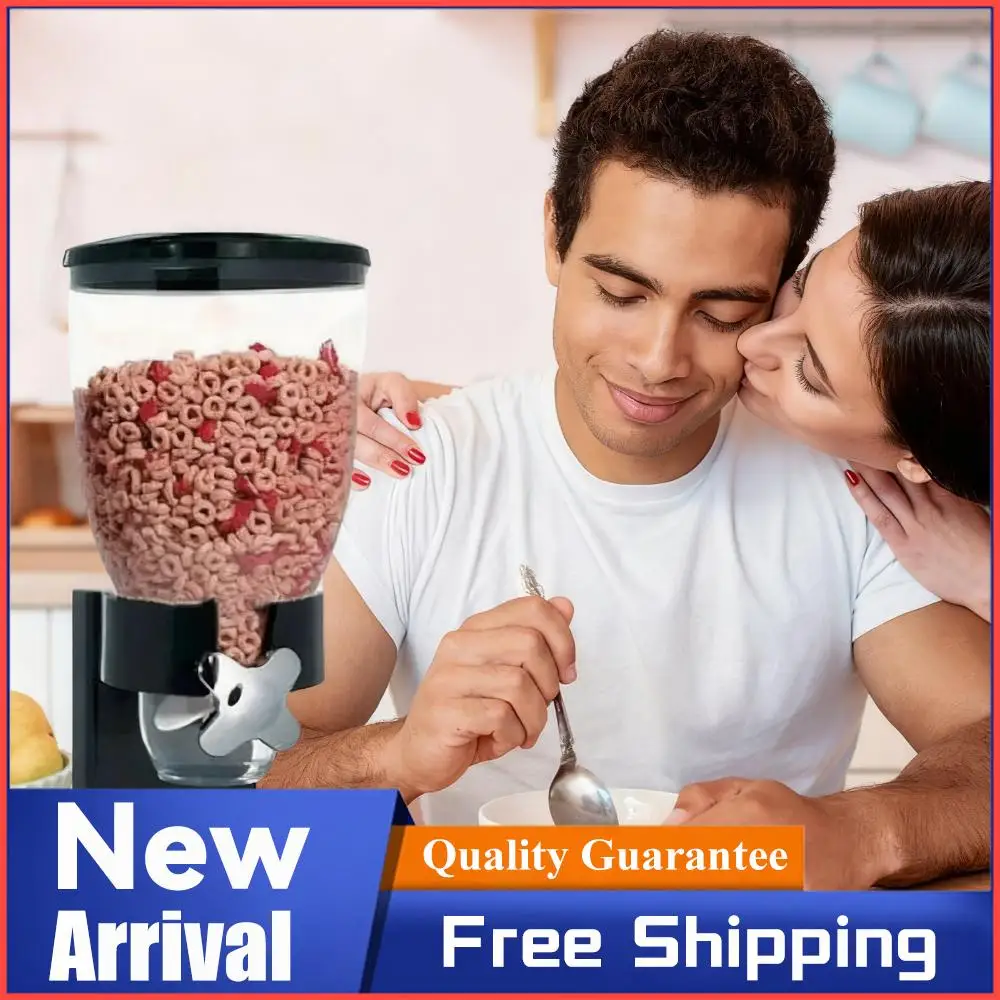 Food Storage Dispenser Plastic Dry Food Dispenser Rotating Knob Moisture And Dust Prevention for Candy Nuts Grains Granola Snack