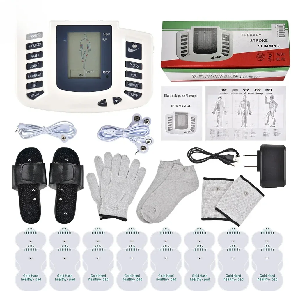 EMS Tens Russian button Electric Stimulator Full Body Relax Muscle Therapy Massager Pulse tens Acupuncture Body Massager