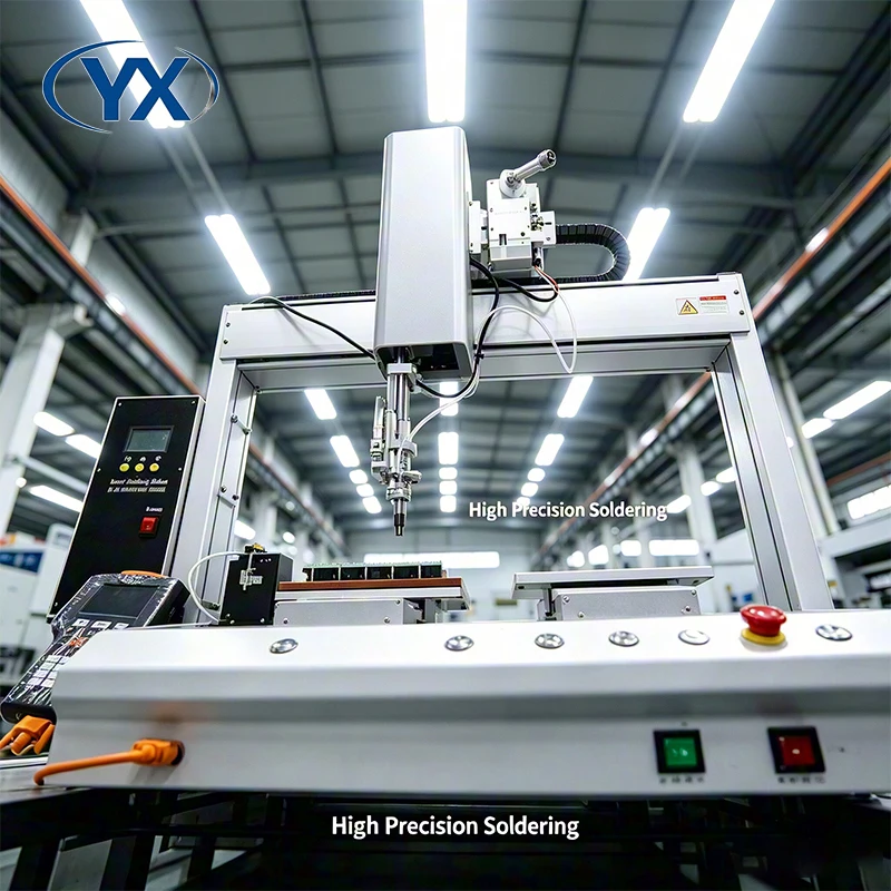 YX5331-T 5 Axis Iron Robot Automatic Tin Feeding LED PCB Solder Machine 25-550 Temperature