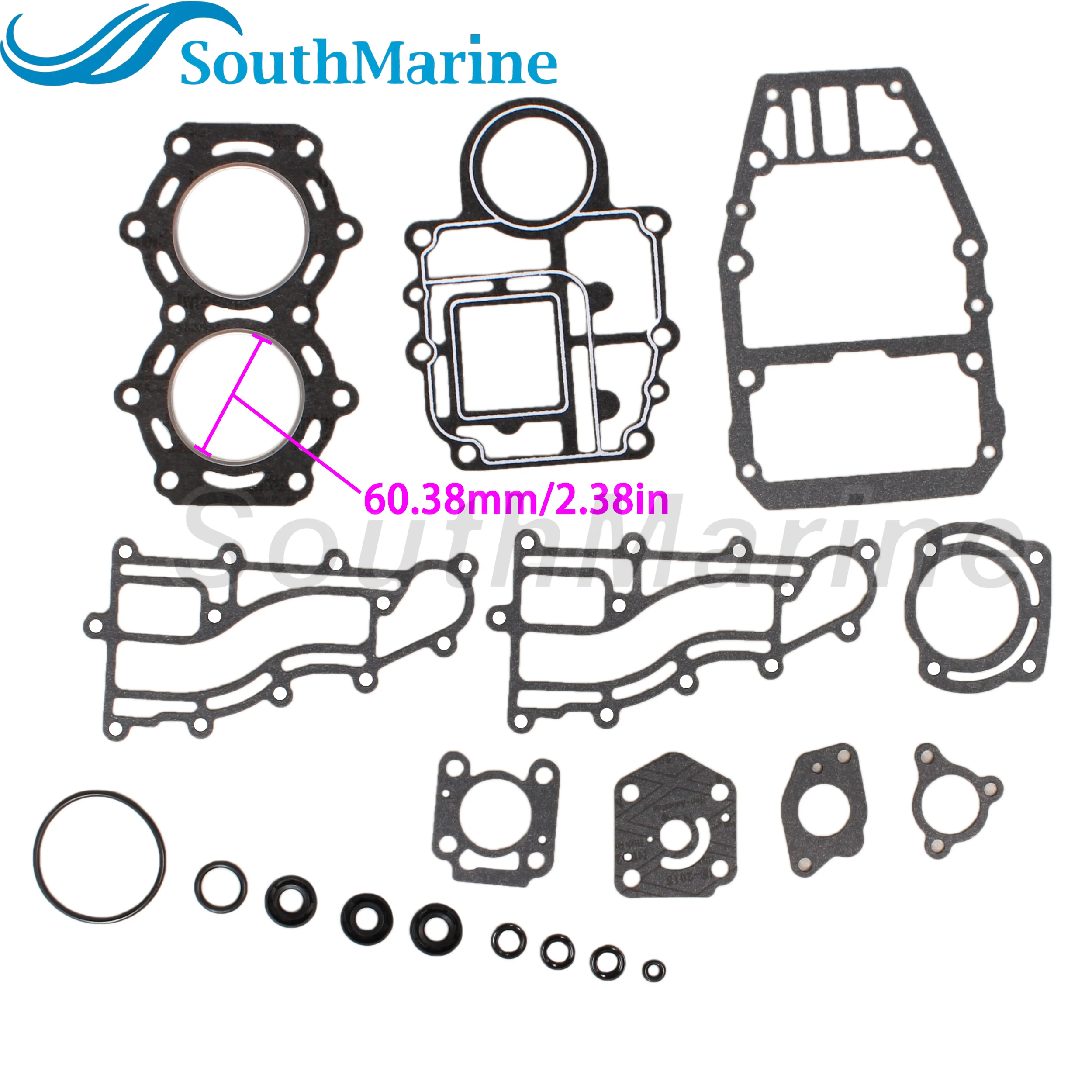 보트 엔진 11400-93892 11410-93830 스즈키 9.9HP 15HP DT9.9 DT15 선외기 용 파워 헤드 가스켓 키트 11410-93835 11410-93833